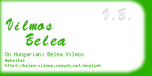 vilmos belea business card